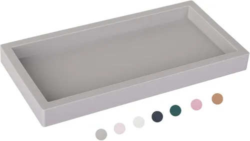 Miniatura 10 de Bandeja de baño, pequeña bandeja de tocador de silicona, jabonera, soporte para esponja, organizador de fregadero de cocina, accesorios de baño