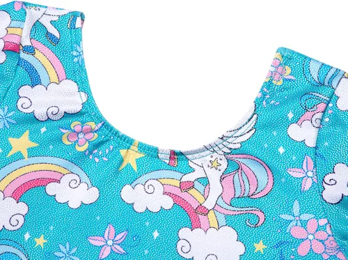 Miniatura 18 de EQSJIU Leotardo de baile de manga larga para niñas, vestido de ballet brillante con copo de nieve, tutú con falda tutú para niñas