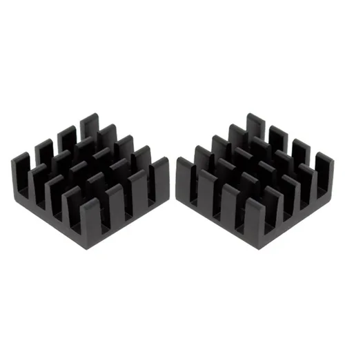 Miniatura 4 de Disipador de calor de aluminio negro con cinta adhesiva conductora térmica, enfriador de disipador de calor de 14 × 14 × 0.276 in para enfriar