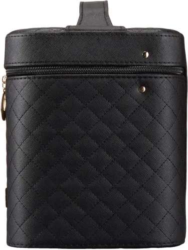 Miniatura 4 de Sooyee Bolsa de maquillaje con espejo, organizador de maquillaje, bolsa de viaje para cosméticos con bandeja plegable, bolsas de cosméticos