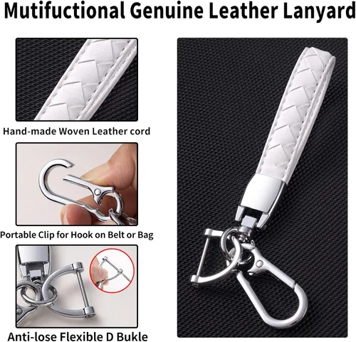 Miniatura 2 de Compatible con funda para llavero BMW con cordón de cuero