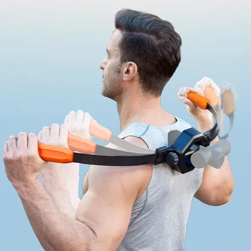 Miniatura 10 de Soporte para pistola de masaje para zonas de difícil acceso. Alivia el dolor muscular en hombros, parte superior de la espalda, espalda baja