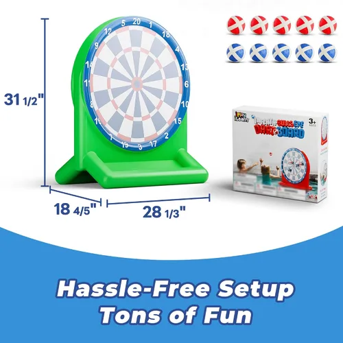 Miniatura 8 de iPlay, iLearn Divertidos juguetes de piscina para niños, juegos inflables de tablero de dardos, flotadores de piscina, patio de playa, juego al aire