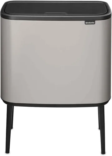 Miniatura 13 de Brabantia Bo Cubo de basura - 1 cubo interior de 9.5 galones (acero mate FPP) cubo de basura para residuos/reciclaje, compartimento extraíble +