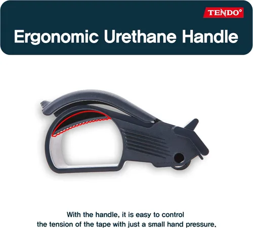 Miniatura 5 de TENDO Basic Line SJ-50M Navy Dispensador de cinta de embalaje inteligente, pistola de cinta de fácil corte, para cinta de 45 ~ 1.969 in de ancho