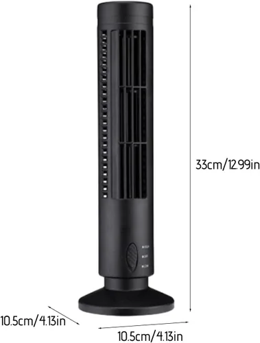Miniatura 2 de Ventilador de torre portátil eléctrico silencioso de enfriamiento vertical sin aspas Ventiladores de piso 2 velocidades Modos de viento Temporizador