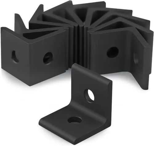 Miniatura 9 de 8020, 4108, 10 Series Aluminio LITE Soporte de esquina interior de 2 agujeros Soporte de ángulo de 90 grados para ranura en T extrusión extrusión