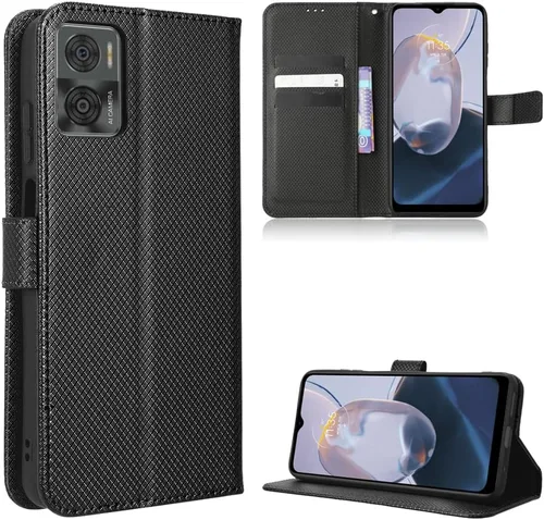 Miniatura 4 de Funda de cuero tipo cartera para Motorola Moto E22i, funda de piel sintética antideslizante para Motorola Moto E22i, funda de piel sintética