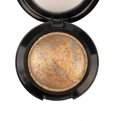 Miniatura 8 de Paleta de polvo de sombra para maquillaje de ojos, Mallofusa, opcional 12 colores metálicos, Estándar Sol dorado