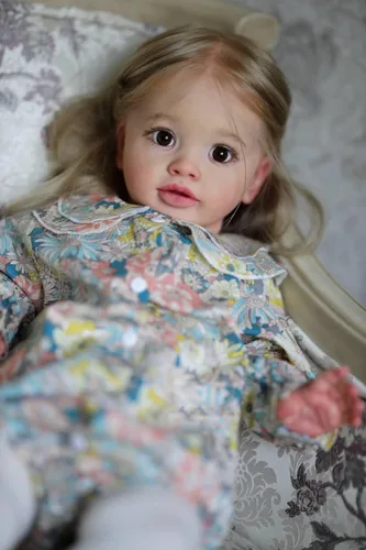 Miniatura 8 de Angelbaby Muñeca de bebé recién nacida de vida real, reborn, niña de 26 pulgadas, grande, linda, realista, muñeca de bebé recién nacida, de silicona