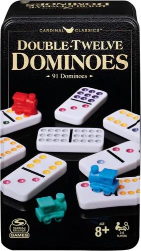Miniatura 9 de Spin Master Games, soportes de dominó de madera, juego de 4 bandejas para dominó Tren Mexicano, juegos de dominó, juego clásico, juego para niños