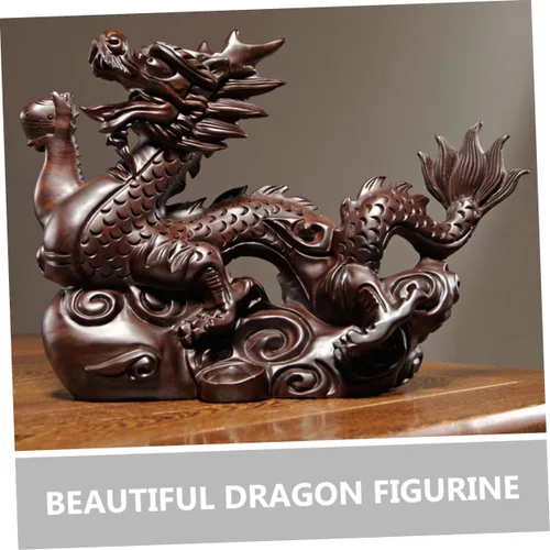 Miniatura 8 de Yardwe Figura de paisaje de año nuevo, decoración de mascota china, estatua de riqueza de Feng Shui, estatua de dragón 2024, estatua de dragón