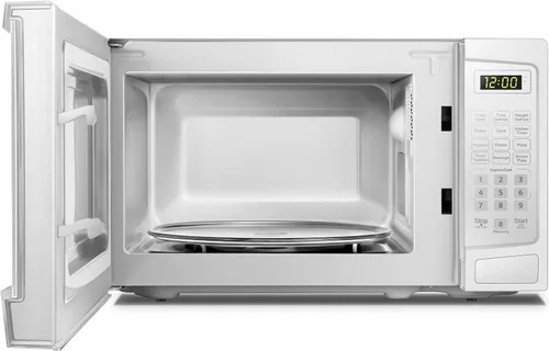 Miniatura 2 de Danby DBMW1120BWW - Microondas para encimera de 1.1 pies cúbicos en blanco, 1000 vatios, microondas de tamaño familiar con puerta de botón