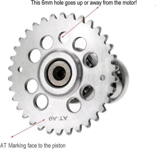 Miniatura 2 de Glixal GY6 - Árbol de levas de alto rendimiento para carreras de 125 cc, 150 cc, 160 cc y 180 cc, para motor de ciclomotor 152QMI 157QMJ, ATV
