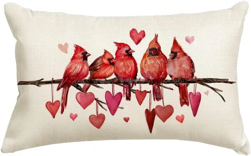 Miniatura 10 de RABUSOFA Fundas de Almohada Navideñas 18x18 Pulgadas Pájaros Decoraciones Navideñas Invierno Fundas de Cojín Decorativo Navidad Pájaros Decoración