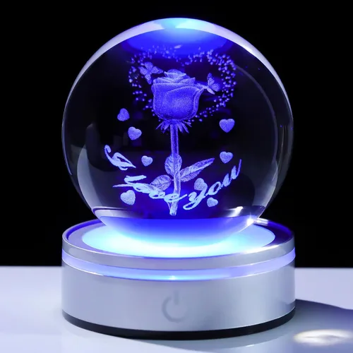 Miniatura 15 de Movdyka Bola de cristal 3D de colibrí, regalos para mujeres y hombres, adorno de colibrí de vidrio, figura de animales, decoración del hogar