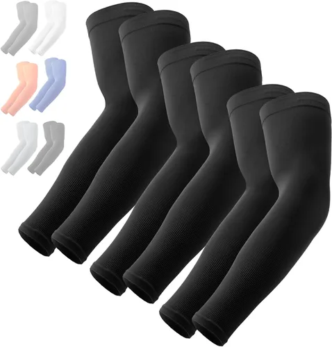 Miniatura 15 de Mangas de compresión de enfriamiento para hombres y mujeres, con protección solar UV UPF 50, paquete múltiple, mangas protectoras de brazos