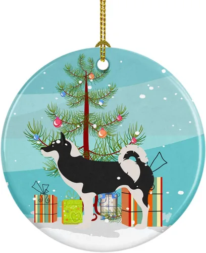 Miniatura 43 de Caroline's Treasures American Toy Fox Terrier - Adorno de cerámica de Navidad para colgar en el árbol de Navidad, decoración para el hogar, Navidad