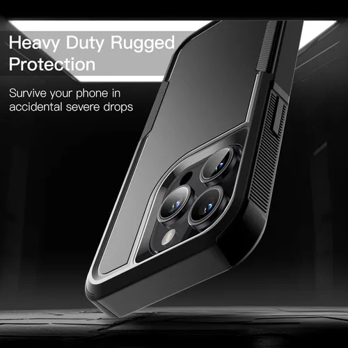 Miniatura 4 de JETech Funda para iPhone 15 Pro Max de 6.7 pulgadas, resistente protección resistente de doble capa, a prueba de golpes, funda protectora resistente