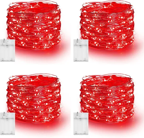 Miniatura 12 de Dazzle Bright - Guirnalda de luces de hadas de Halloween, 60 luces LED de 20 pies de alambre de cobre a batería y resistente al agua, decoraciones