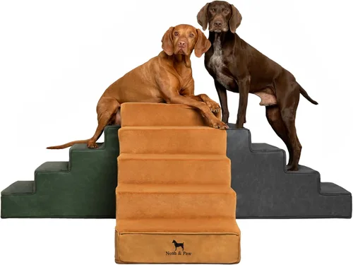 Miniatura 11 de Noah & Paw Escaleras para Perros, Rampa para Perros para Cama (17" Extra Ancha) Escaleras para Mascotas para Cama Alta, Diseñadas para Razas