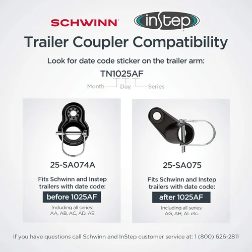Miniatura 2 de Acoplador para remolques de bicicleta Instep y Schwinn - Acoplador plano para una amplia gama de tamaños, modelos y estilos de bicicleta, color negro