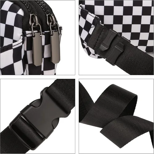 Miniatura 6 de Uromee Riñoneras para mujer, bolsa cruzada para cinturón, a la moda, mini bolsa de cintura para viajes, senderismo, correr, correa ajustable, 0227