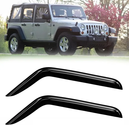 Miniatura 22 de Protectores de lluvia de ventana para Ford F150 SuperCab 2004-2014 2 piezas deflector de ventana para 09-14 F-150 con 2 puertas delanteras