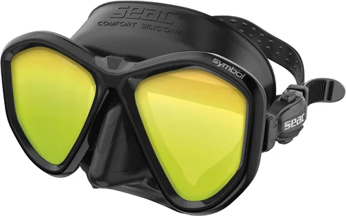 Miniatura 9 de Seac Símbolo, máscara de buceo hecha en Italia con dos lentes y hebilla 3D