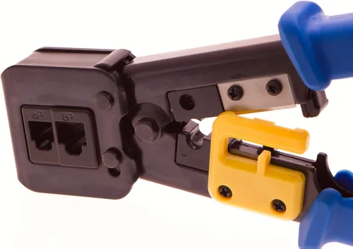 Miniatura 2 de Herramienta de crimpado Cat5e Cat6 Herramienta de crimpado para RJ-45 RJ12 RJ11 Paso final a través de cuchillas de desmontaje del conector