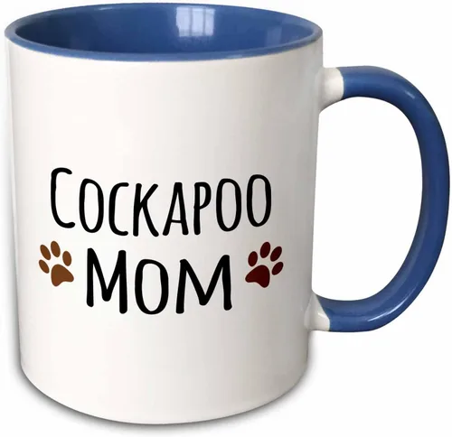 Miniatura 11 de 3dRose Cockapoo Dog Mom - Taza de 11 onzas, color negro