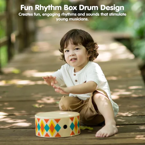 Miniatura 5 de PlanToys® Caja de Ritmo de Tambor de Madera Juguete Musical para Niños Instrumento Musical Montessori para Niños Pequeños y Niños Juguete