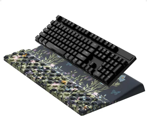 Miniatura 15 de Ospelelf Reposamuñecas para teclado, cómodo soporte ergonómico para teclado para oficina y hogar Rosa