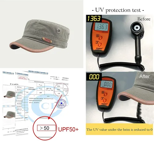Miniatura 5 de Sombrero de cadete Gorra del ejército sombrero de camionero para papá gorra de béisbol clásica ajustable