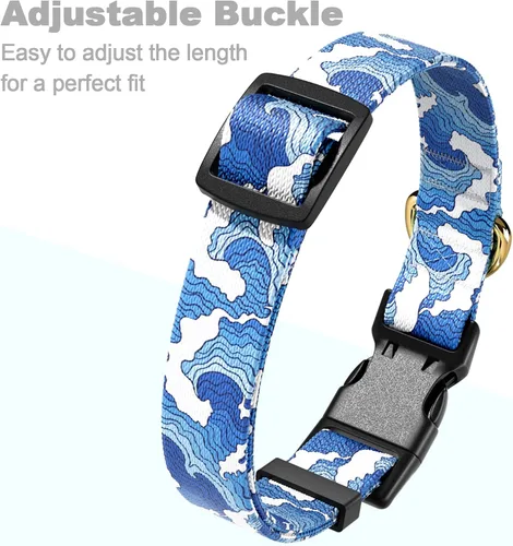 Miniatura 6 de Rnivvi Collar de perro para perros pequeños, lindo collar ajustable de alta resistencia para cachorros con hebilla de liberación rápida para niño