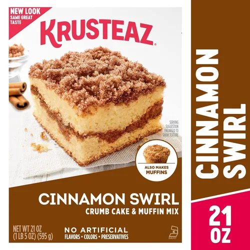 Miniatura 4 de Krusteaz Paquete Variado, Mezcla de Muffin con Remolino de Canela y Migas (21 oz), Mezcla de Muffin de Arándano Rojo y Naranja (18.6 oz), Mezcla