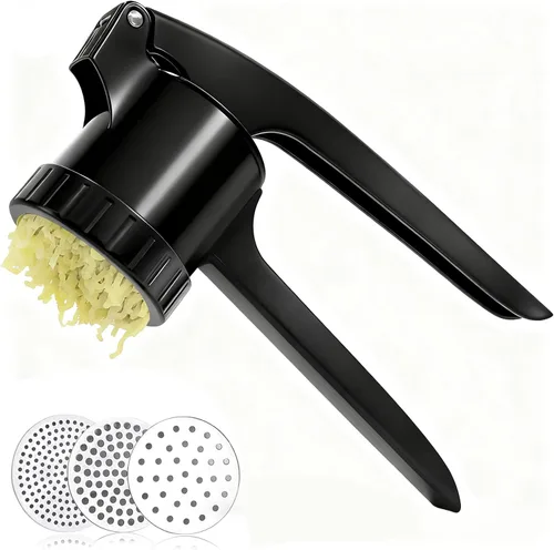 Miniatura 8 de LHS Ricer de papas, triturador de papas para papas con 3 discos intercambiables, triturador de papas de gran capacidad y herramienta de cocina