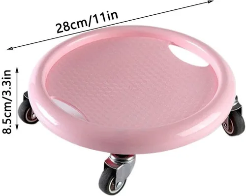 Miniatura 9 de Rueda de rodillo abdominal, equipo de ejercicio abdominal con rodilleras, tabla de rueda abdominal multifuncional para mujer, rotación de 360°