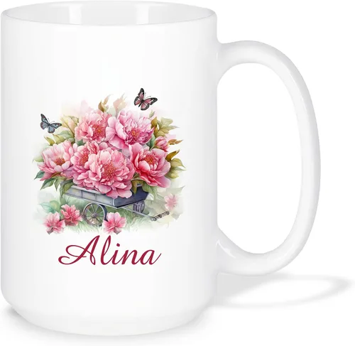 Miniatura 15 de Taza personalizada para amantes de los girasoles con nombre, regalos personalizados para amantes de las flores, taza de café de cerámica