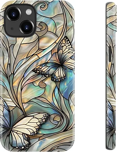 Miniatura 32 de LUHOURI Funda para iPhone 12 Mini, compatible con carga inalámbrica, doble capa, interior de silicona suave + carcasa exterior dura, bonito diseño