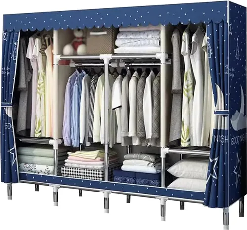 Miniatura 16 de large closets Portable Wardrobe Closet Thick Metal Frame Closets for Bedroom Cloth Wardrobe Closet for Bedroom Hanging Clothes Closet Space-saving