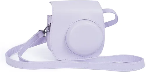 Miniatura 12 de Instant Mini 12 - Funda protectora para cámara Fujifilm Instax Mini 12/11, funda de piel sintética de alta calidad para cámara con bolsillo y correa