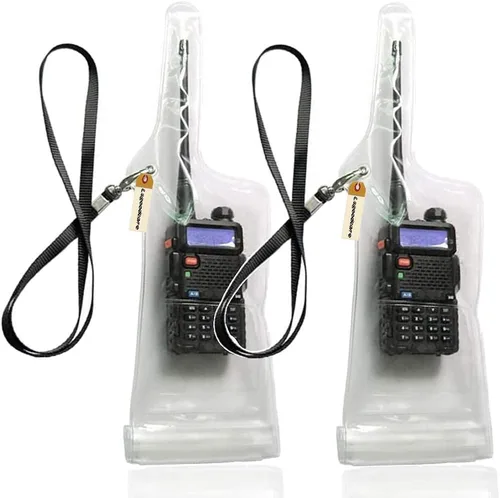 Miniatura 7 de Lsgoodcare 2 fundas portátiles de radio bidireccional, impermeable, a prueba de lluvia, compatibles con Motorola Kenwood Midland UV-3R UV-5R PX-888