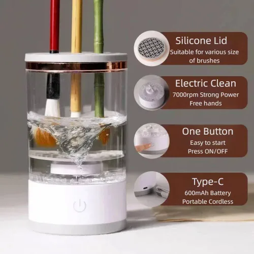 Miniatura 3 de Limpiador eléctrico de pinceles de pintura, taza de enjuague, enjuague de pinceles para pintura, enjuague de limpieza de pinceles para acrílico