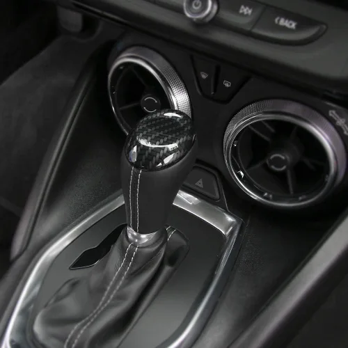Miniatura 7 de CheroCar para Camaro - Cubiertas de Maneta de Cambio en Fibra de Carbono, Decoración para Interior, para Chevrolet Camaro 2016-2025+, Accesorios