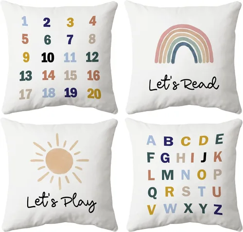 Miniatura 9 de huester Book Floral Mental Health Pillow Cover 18x18, Positive Affirmations Awareness Motivational Decorative Throw Pillow Cover Pillowcases for