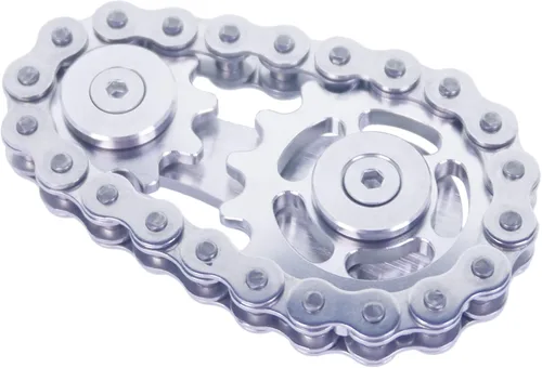 Miniatura 11 de Fidget Spinner, eslabón de cadena de bicicleta Spinner diseño 2 engranajes Figity Spin Finger Games, mecánica duradera de acero inoxidable