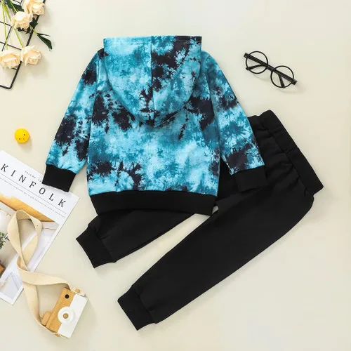 Miniatura 7 de Conjunto de sudadera de manga larga con capucha y pantalones deportivos para otoño e invierno