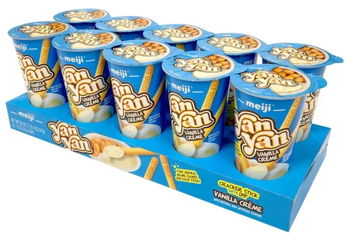 Miniatura 6 de MEIJI Yan Yan - Palitos de inmersión, crema de chocolate, 2 onzas, paquete de 10, palitos de galletas con frases divertidas de animales