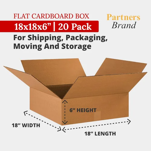 Miniatura 2 de Seleccione un tamaño: cajas planas marca Partners., Kraft, 20